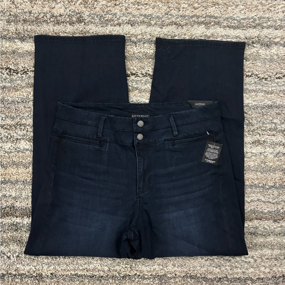 Liverpool The Wide Leg Jeans Sz 14/32 NWT | Liverpool Dark Wash Wide Leg Jeans- - Picture 15 of 16
